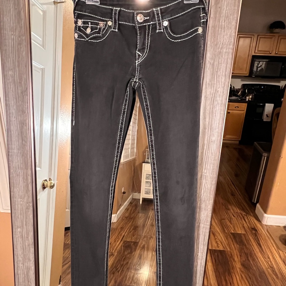 “True Religion” Faded Black Skinny Jean